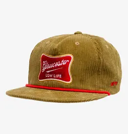 Surfari Gloucester Low Life Corduroy Grandpa Hat Crocodile/Red