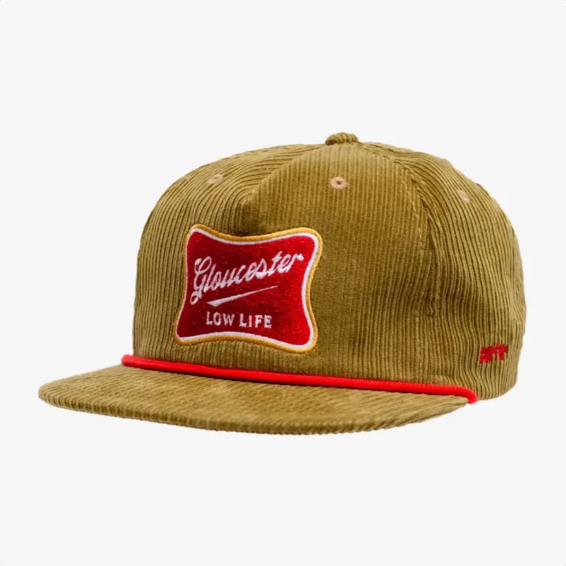 Surfari Gloucester Low Life Corduroy Grandpa Hat Crocodile/Red