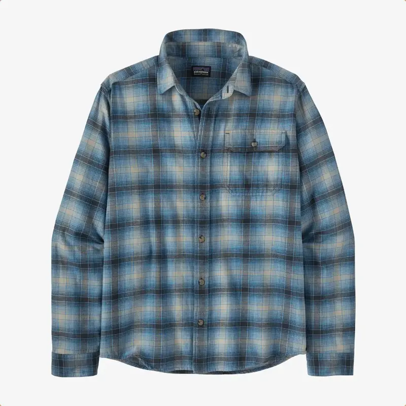 Patagonia Patagonia Men's Long-Sleeved Cotton in Conversion Fjord Flannel Shirt Avant Blue Bird