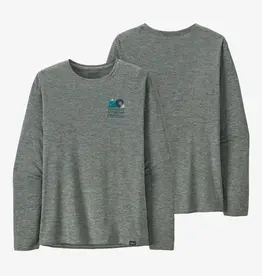 Patagonia Men's L/S Capilene Cool Daily Graphic Shirt Chasing Peaks Sleet Green X-Dye