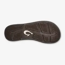 OluKai OluKai Tuahine Men's Waterproof Leather Sandal Trench Blue/Dark Wood