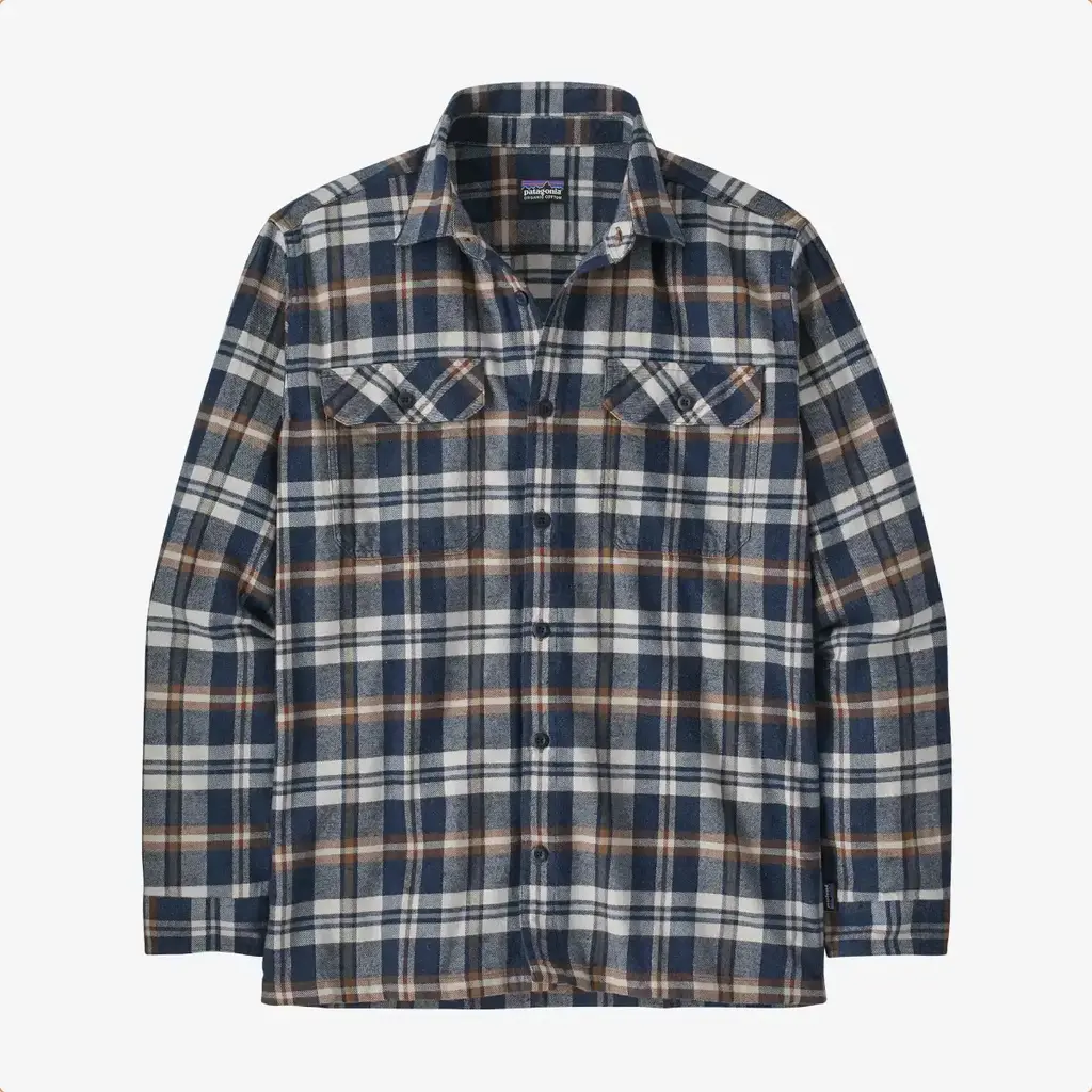 Patagonia Patagonia Men's Long Sleeved Organic Cotton Midweight Fjord Flannel Shirt Fields New Navy