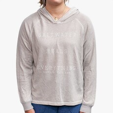 Surfari Surfari Saltwater Heals Women’s Terry  Pullover Grey