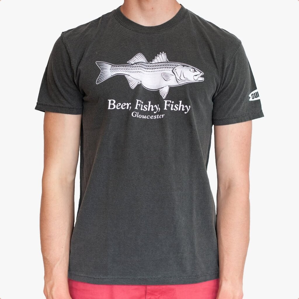 Surfari Surfari Beer Fishy Striper T-shirt Pepper FINAL SALE