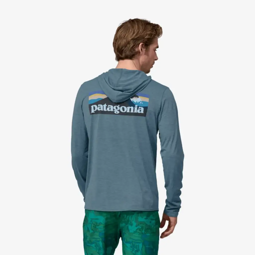 Patagonia Patagonia Men's Capilene Cool Daily Graphic Hoody Boardshort Logo Utility Blue X-Dye