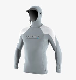 O'Neill O'Neill Premium Skins O'Zone L/S Rash Guard w/Hood Cool Grey / White / White