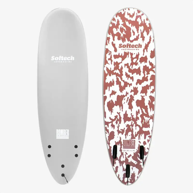 Softech Softech Bomber 6'10" Soft Surfboard Grey/Dusty Red