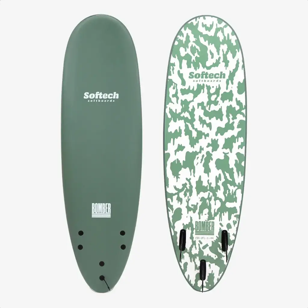 Softech Softech Bomber 6'10" Soft Surfboard Smoke Green/White