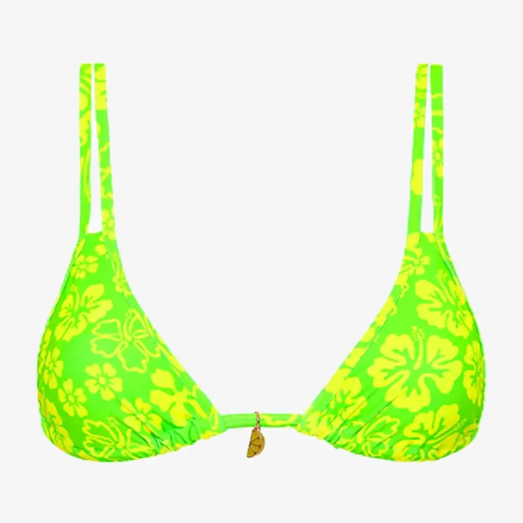 Kulani Kinis Kulani Kinis Twin Strap Bralette Bikini Top Aloha Lime