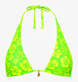 Kulani Kinis Kulani Kinis Bind Tie Halter Bikini Top Aloha Lime