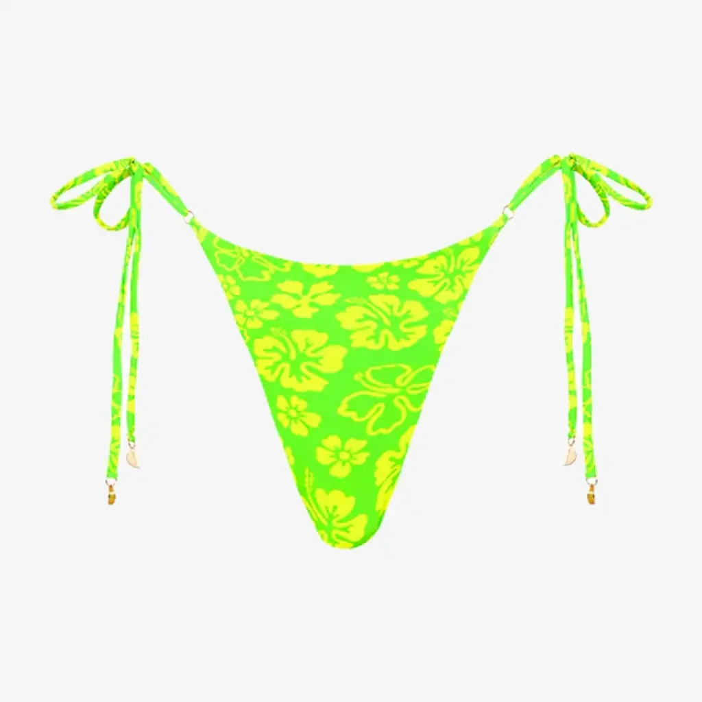 Kulani Kinis Kulani Kinis Thong Tie Side Bikini Bottom Aloha Lime