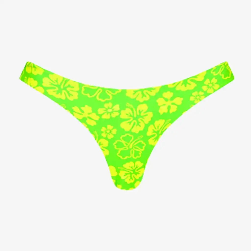 Kulani Kinis Kulani Kinis Minimal Full Coverage Bikini Bottom Aloha Lime