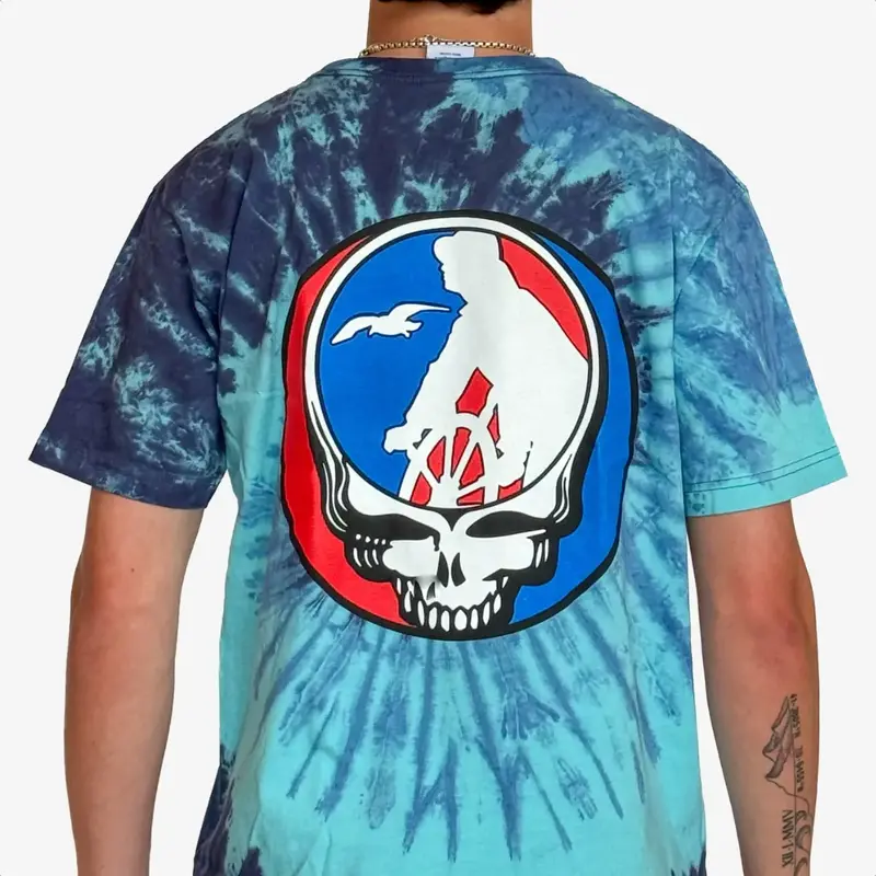 Surfari G-Town Stealie Tie Dye Tee Blue Lagoon