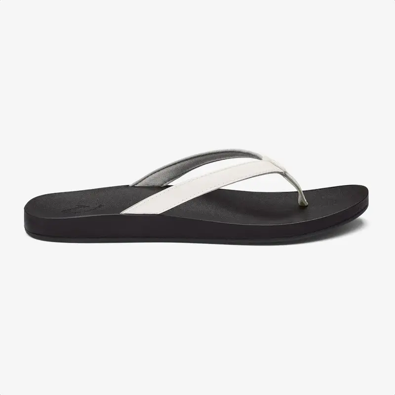 OluKai OluKai Puawe Women's Beach Sandals White/Black