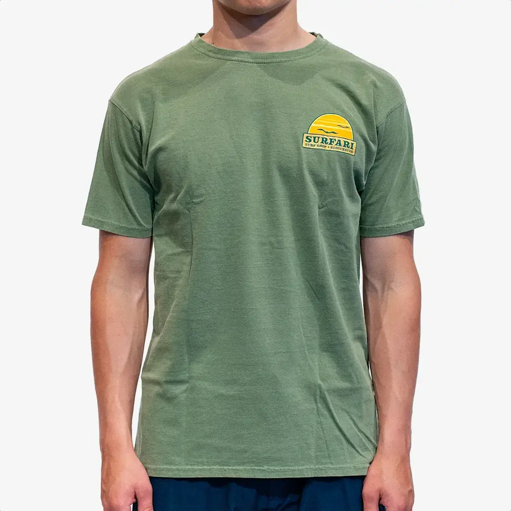 Surfari Surfari Tasty Peaks Patch Tee Basil FINAL SALE