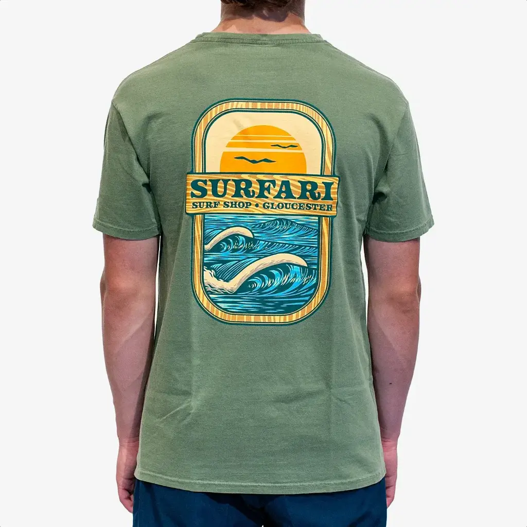 Surfari Surfari Tasty Peaks Patch Tee Basil FINAL SALE