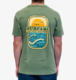 Surfari Surfari Tasty Peaks Patch Tee Basil FINAL SALE