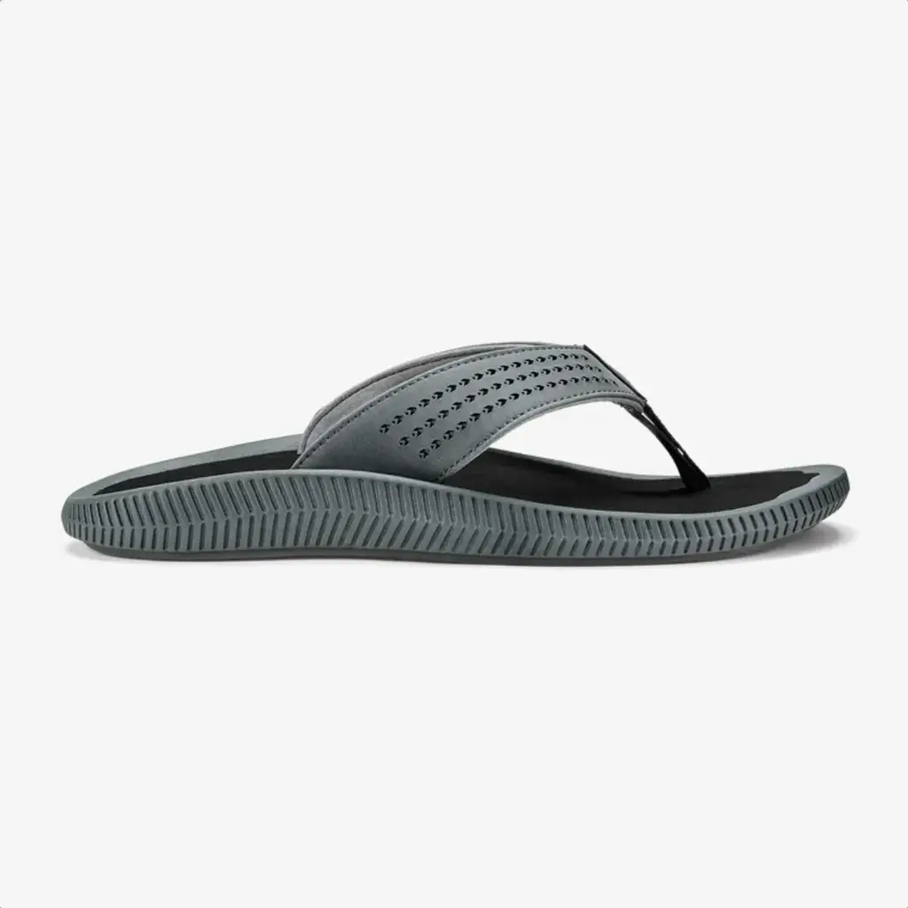 OluKai OluKai Ulele Men's Beach Sandal Dark Shadow / Black