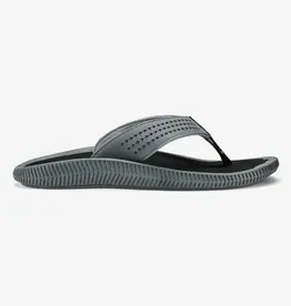OluKai Ulele Men's Beach Sandal Dark Shadow / Black