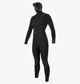 O'Neill Women's Hyperfreak 5/4+mm Chest Zip w/Hood Full Wetsuit Black