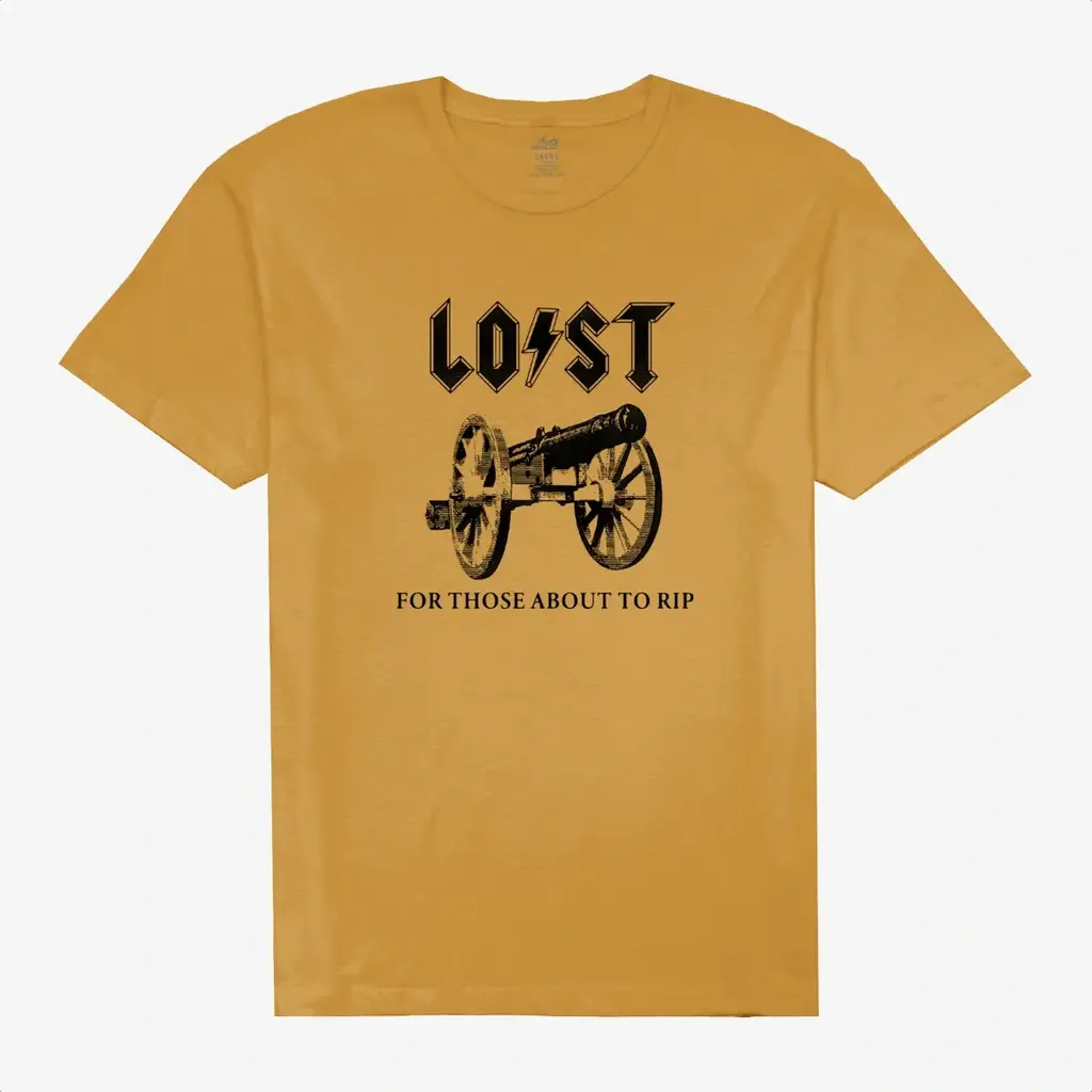...Lost Lost Salute Tee Old Gold FINAL SALE