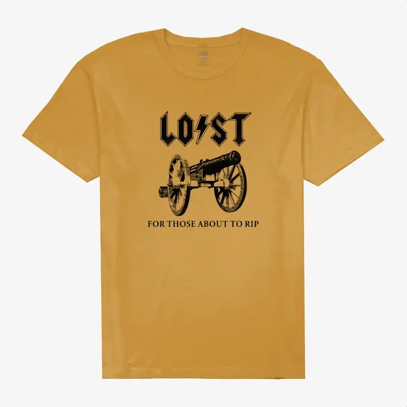 ...Lost Lost Salute Tee Old Gold FINAL SALE