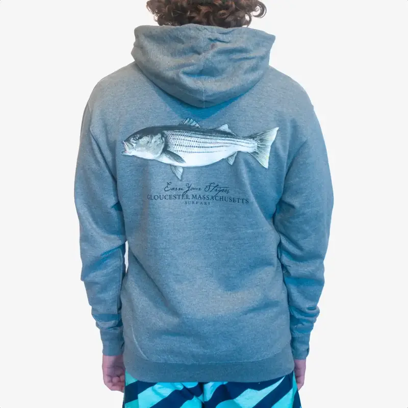 Surfari Striper Hoody Heather Gunmetal FINAL SALE