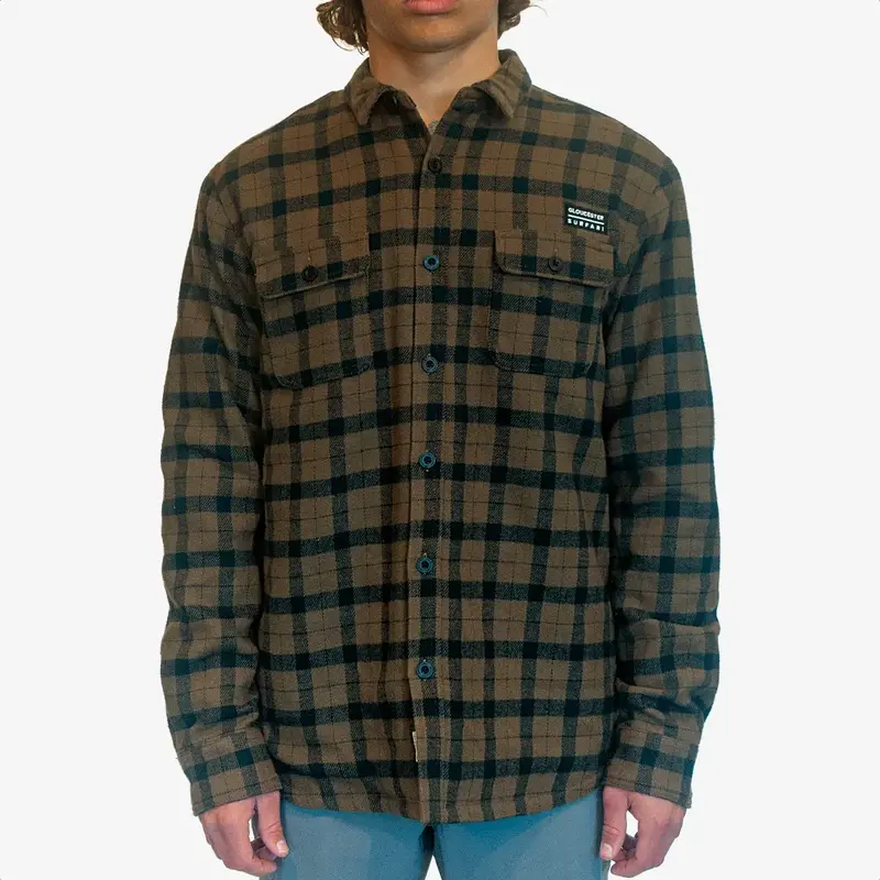 Surfari Cove Flannel Quilted Jacket Cedar