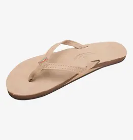 Rainbow Sandals Women's Single Layer Premier Leather Narrow Strap Sierra Brown