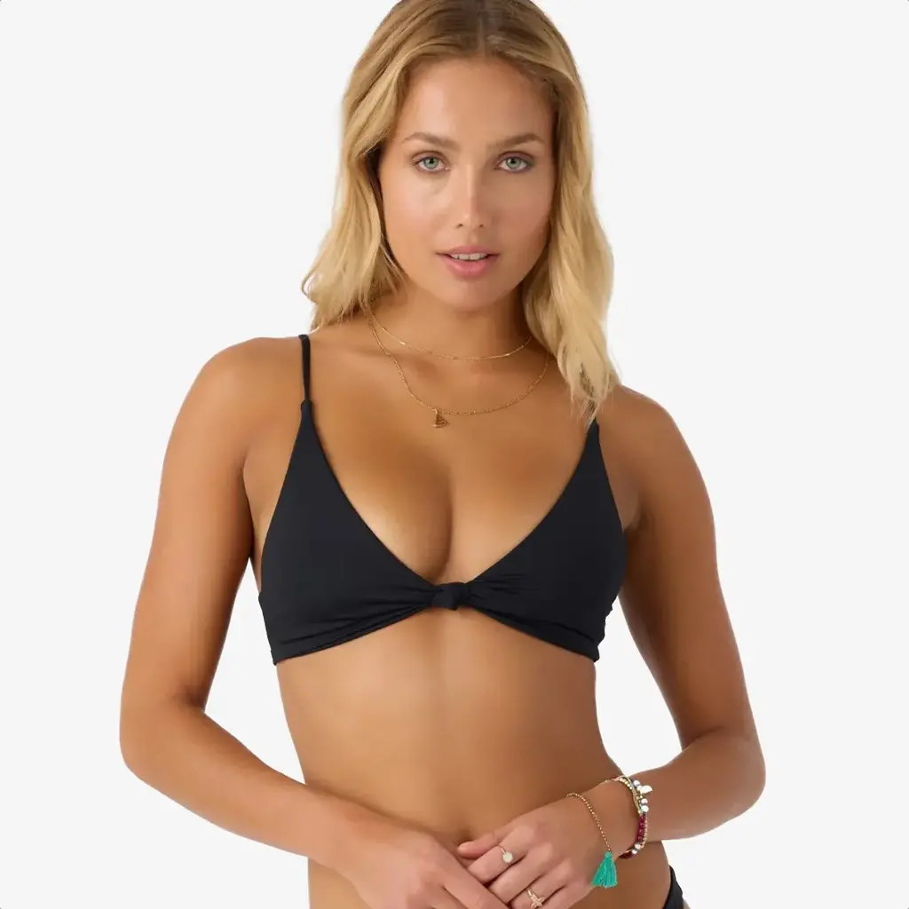 O'Neill O'Neill Saltwater Solids Pismo Tall Tri Bralette Top Black