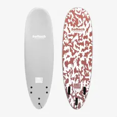 Softech Softech Bomber 6'4" Soft Surfboard Grey/Dusty Red