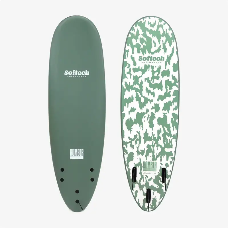 Softech Softech Bomber 6'4" Soft Surfboard Smoke Green/White