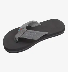 Rainbow Sandals Grombow Soft Rubber Sole w/1" Strap Dark Grey / Black