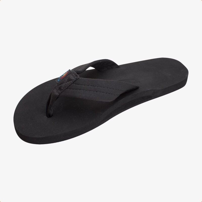 Rainbow Sandals Men's The Cloud Single Layer Soft Top With Polyester Strap Black