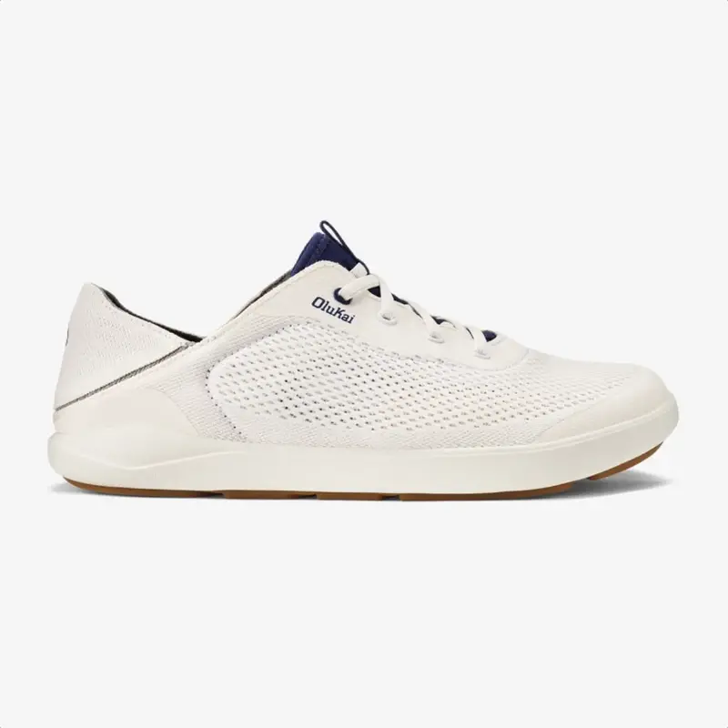 OluKai Moku Pae Men's Boat Shoe Bright White / Pacifica