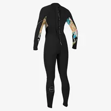 O'Neill O'Neill Women's Bahia 3/2mm Back Zip Full Wetsuit Black/Mikah Floral/Black