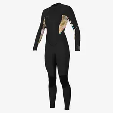 O'Neill O'Neill Women's Bahia 3/2mm Back Zip Full Wetsuit Black/Mikah Floral/Black