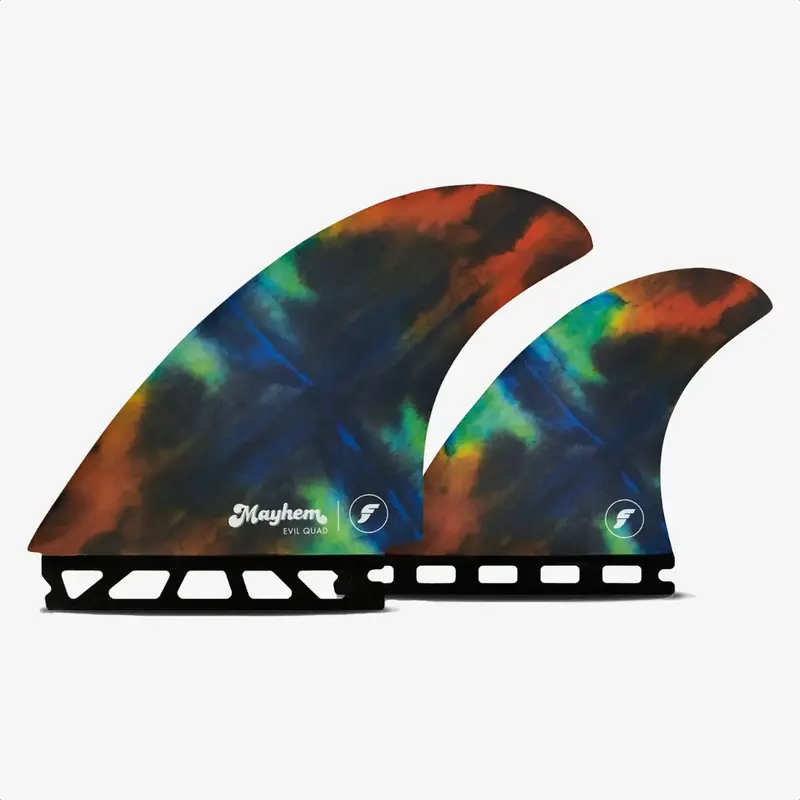 Futures Mayhem Evil Quad Honeycomb Fins Large Rainbow