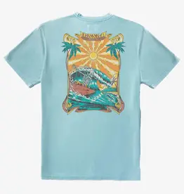 Vissla Shredded Cosmic Wash Short Sleeve Tee Pacific Blue