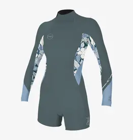 O'Neill O'Neill Women's Bahia 2/1mm Back Zip L/S Spring Wetsuit Shade/Palm Tropical/Denim