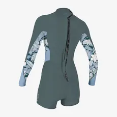 O'Neill O'Neill Women's Bahia 2/1mm Back Zip L/S Spring Wetsuit Shade/Palm Tropical/Denim