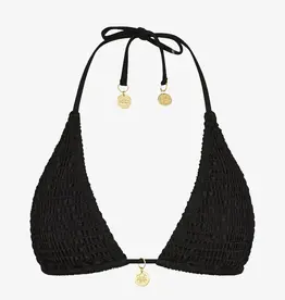 Kulani Kinis Kulani Kinis Shirred Triangle Bikini Top Twilight Black