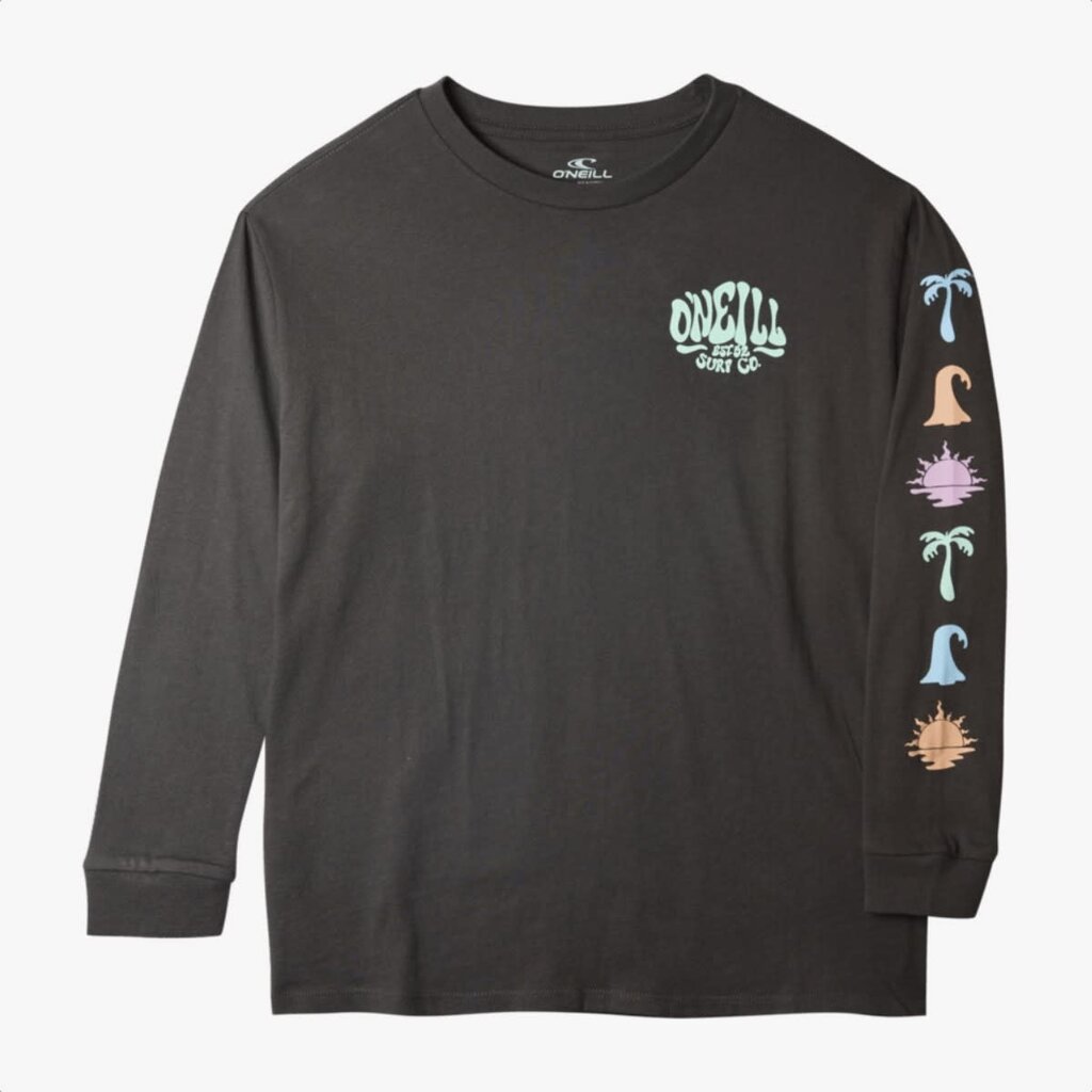 O'Neill O'Neill Girl's Happy Place Tee Washed Black FINAL SALE