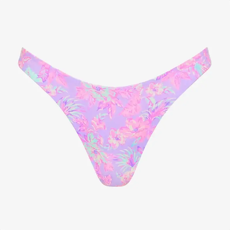Kulani Kinis Kulani Kinis Gathered Deep V Thong Bikini Bottom Lilac Love