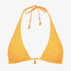 Kulani Kinis Kulani Kinis Classic Tie Halter Bikini Top Orange Cream