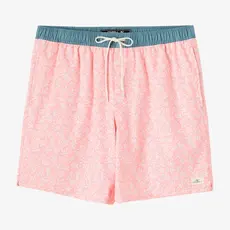 O'Neill O'Neill Hermosa Elastic Waist Lined 17" Swim Trunks Pink Foam