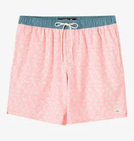 O'Neill O'Neill Hermosa Elastic Waist Lined 17" Swim Trunks Pink Foam