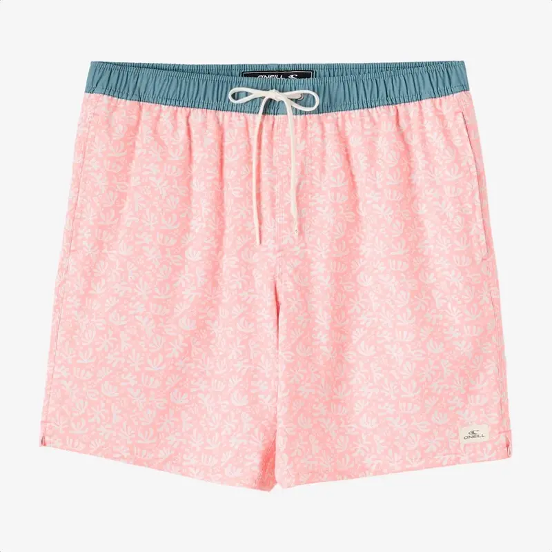 O'Neill O'Neill Hermosa Elastic Waist Lined 17" Swim Trunks Pink Foam