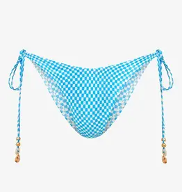 Kulani Kinis Dipped Cheeky Tie Bikini Bottom Checkmate FINAL SALE