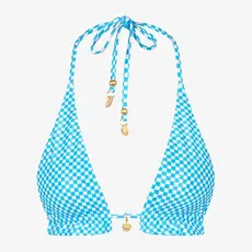 Kulani Kinis Kulani Kinis Frill Halter Bralette Bikini Top Checkmate